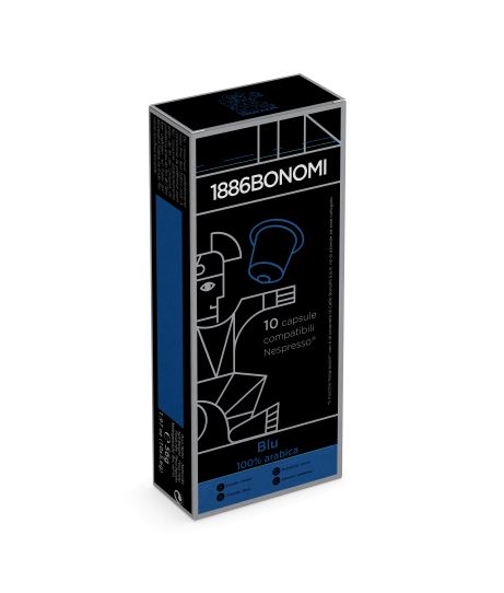 100% ARABICA BLUE Nespresso® compatible Bonomi coffee capsules